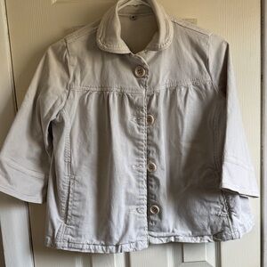 Elegant Women's Cream Pea Coat